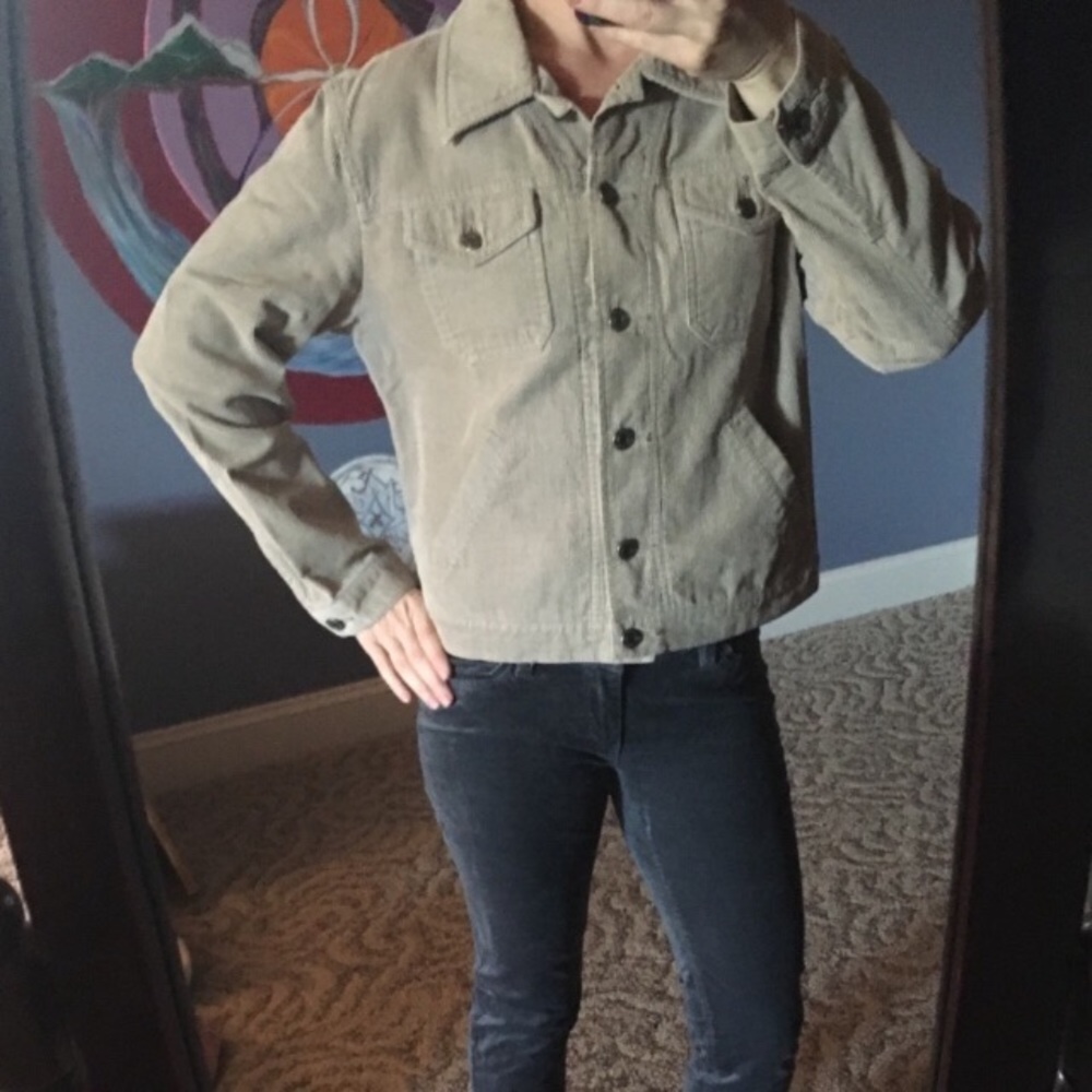 Y2K Vintage GAP khaki tan corduroy jacket